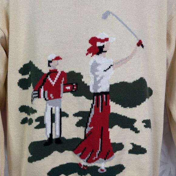 Vintage Tail Golf Knit Pullover Preppy Sweater 90's Men's Size M Made in USA - Picture 4 of 6